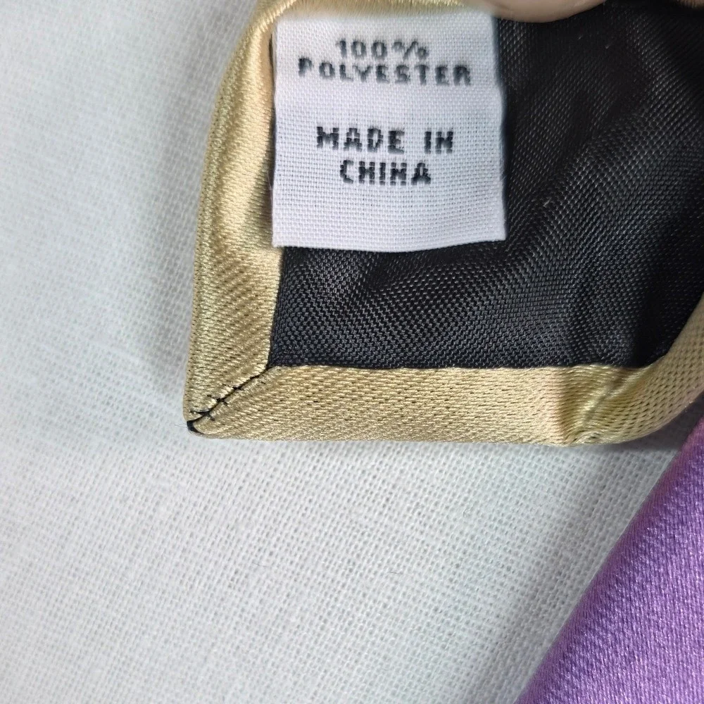 Tayion Mens Tie One Size Purple Solid Satin Regular Fit Formal Necktie NWT